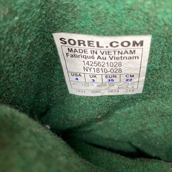 SOREL Cub Grey & Red Winter Snow Boot 4Y - Picture 6 of 8